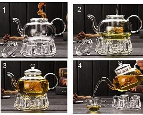 YULAN Glass Teapot With Infuser, Teapot With Strainer For Loose Tea, Glass Tea Pot Can be Used On Stovetop 800ml-144