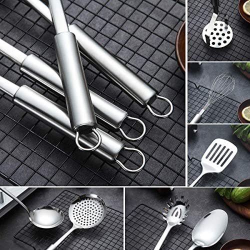 Berglander Stainless Steel Kitchen Utensil 12 Piece With 1 Stand, Cooking Spoon, Kitchen Tools Cooking Utensil With Holder. (13 Pieces)