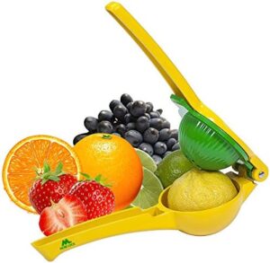 Mobi Lock Lemon Lime Orange Juice Squeezer Manual Citrus Press - Aluminum Alloy Mexican Elbow – Easy to Use, Bonus Recipe Guide -
