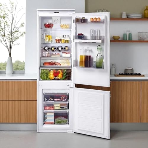 SANMICA Built In Refrigerator, SMBC256V/01 No Frost Freezer, Auto Defrost Fridge, Energy Efficient, A+ Cooling, Antibacterial System, 243L, Italian Engineering Crafting, 1 Year Manufacturer Warranty