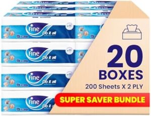 Fine Multipurpose Kitchen Paper hand Towel, 150 X 2plys, 20 packs.
