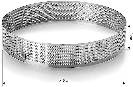 Lacor 68536 Perforated Cake Mould, 16 x 2 cm, Silver