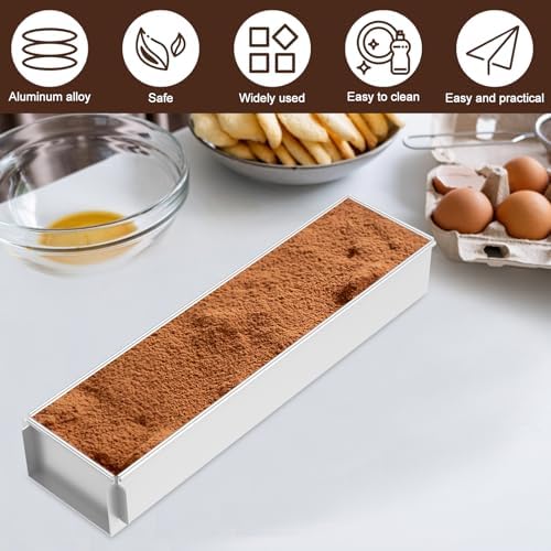 Rectangle Cake Pan, Nonstick Tiramisu Pan, Cake Baking Tray, Rectangular Box Cheese Baking Tray, Rectangle Cake Mold, Tiramisu Dessert Making Molds, Cheesecake Pan Mousse Cake Mold (Removable)