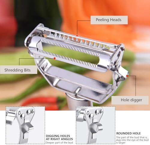 Multifunction Stainless Steel Julienne Peeler Vegetable Peeler Double Planing Grater Kitchen Accessories Cooking Tools