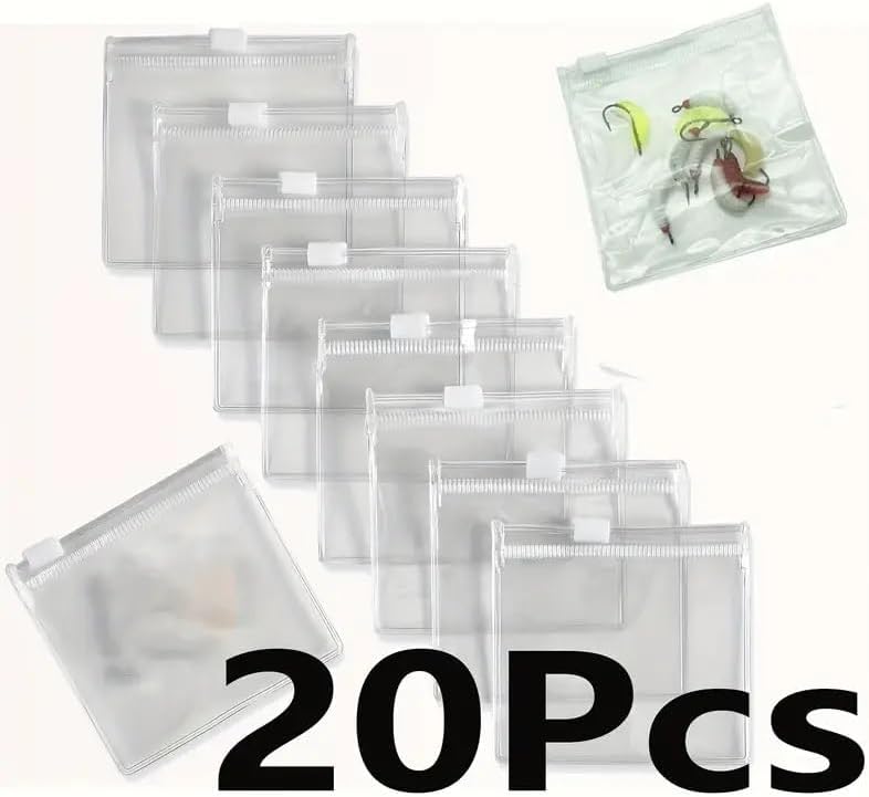 1Set 20Pcs Jewelry Storage Rolls Reusable Zipper Bags for Accessories Travel Essentials Pill Organizer Multifunctional Organizer Kit