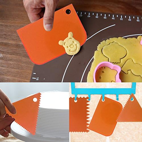 DaKuan Cake Scraper Smoother Tool Set, DaKuan 12 pcs Cake Smoothing Cutter Plate Tool Combo, Cake Icing Scrapper Cake Edge Decorating Tool.