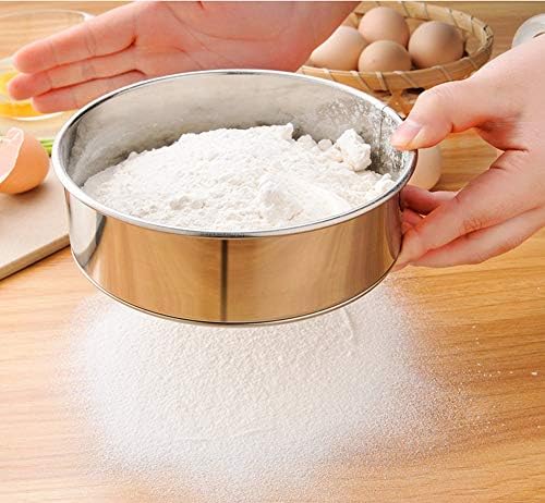 Tamis Sieve Flour Stainless Steel 40 Mesh Round Sifter for Baking 6 Inch