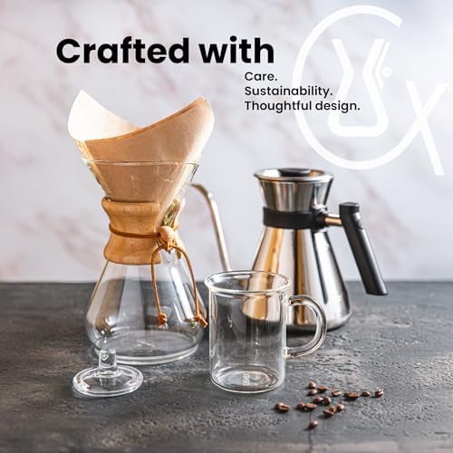 Chemex Pour-Over Glass Coffeemaker - Glass Handle Series - 3-Cup - Exclusive Packaging