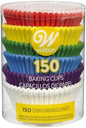 Wilton Standard Baking Cups-Rainbow 150/Pkg, Other, Multicoloured, 9.36 X 9.36 X 12.92 cm