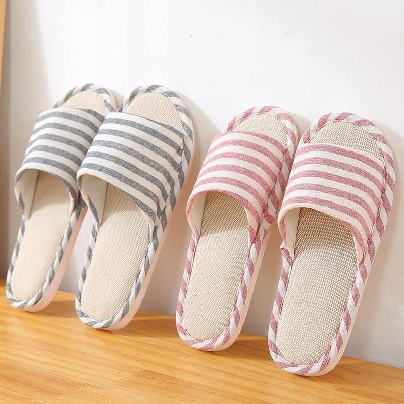 AioTio Anti-Slip Linen Slippers for Indoor Home Use Stylish Comfortable Casual Cotton Flax Slipper